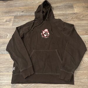 Vans Versa Standard HD Hoodie Brown Earth Snail Logo Small Unisex